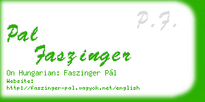pal faszinger business card